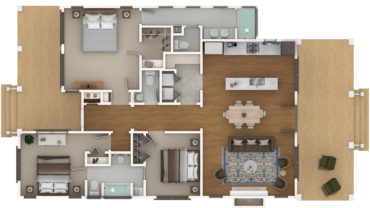 2D Color floor plan