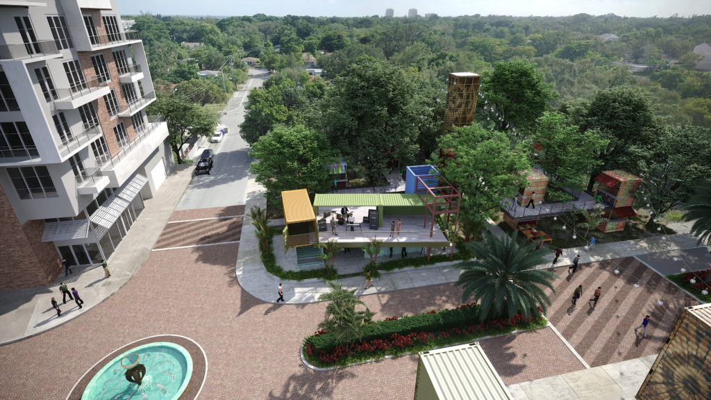 Shipping Container Rendering - Farmers Market