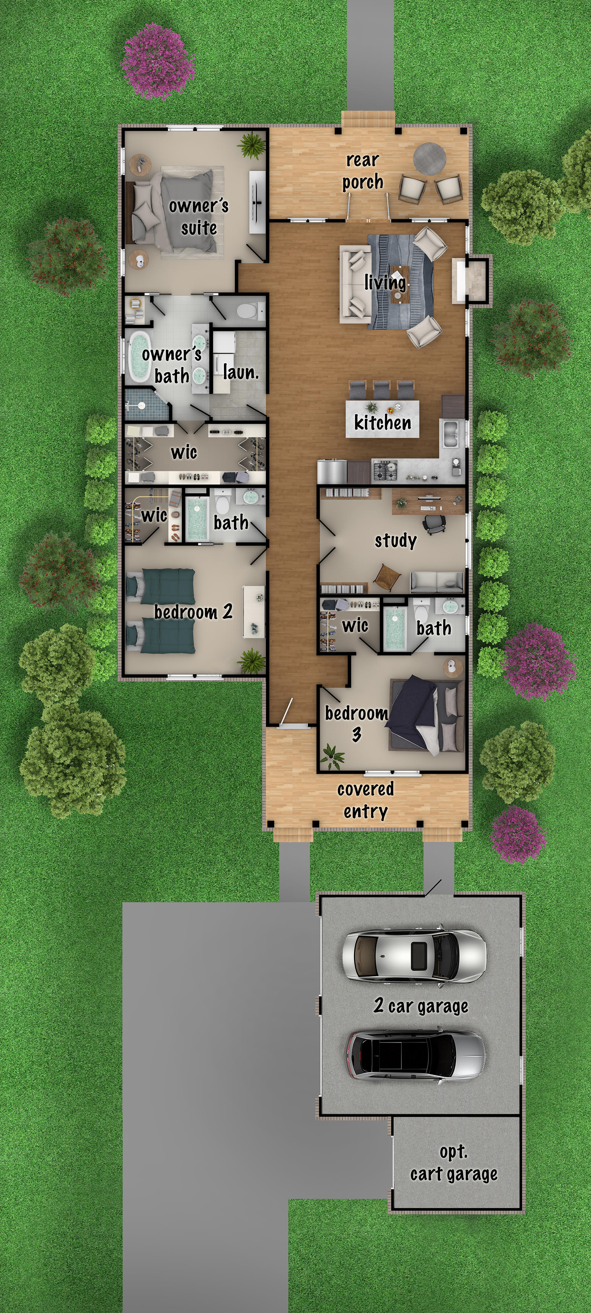 FLOOR PLAN 2D DIGITAL COLOR & FURNISHED Artistic Visions