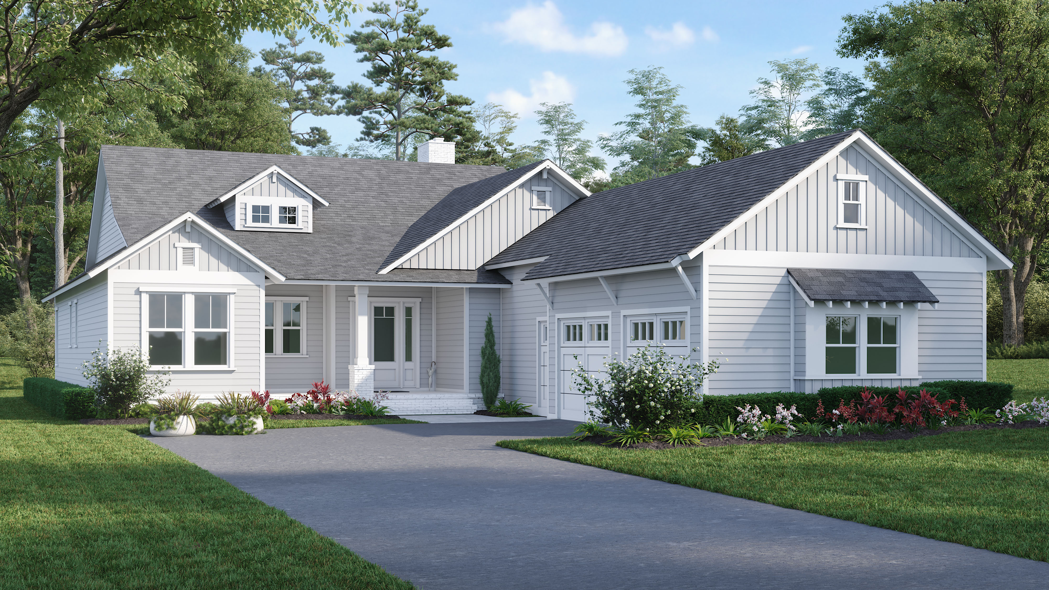 3D RENDERING - HOME EXTERIOR WITH FLOOR PLAN - Artistic Visions