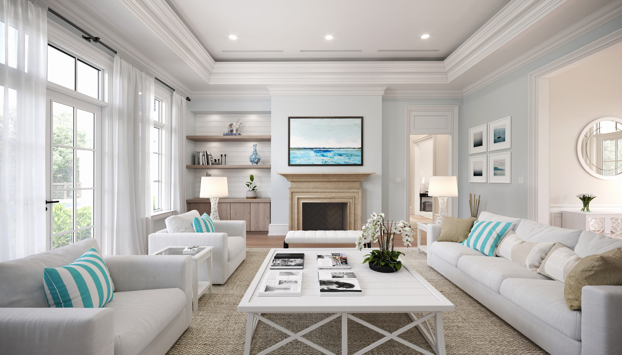 VIRTUAL STAGING RENDERING - LIVING ROOM - Artistic Visions